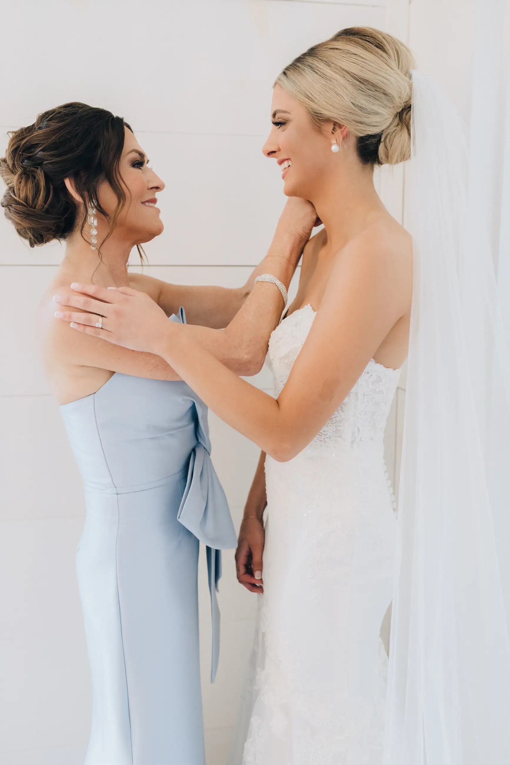 Mother and Bride on wedding day