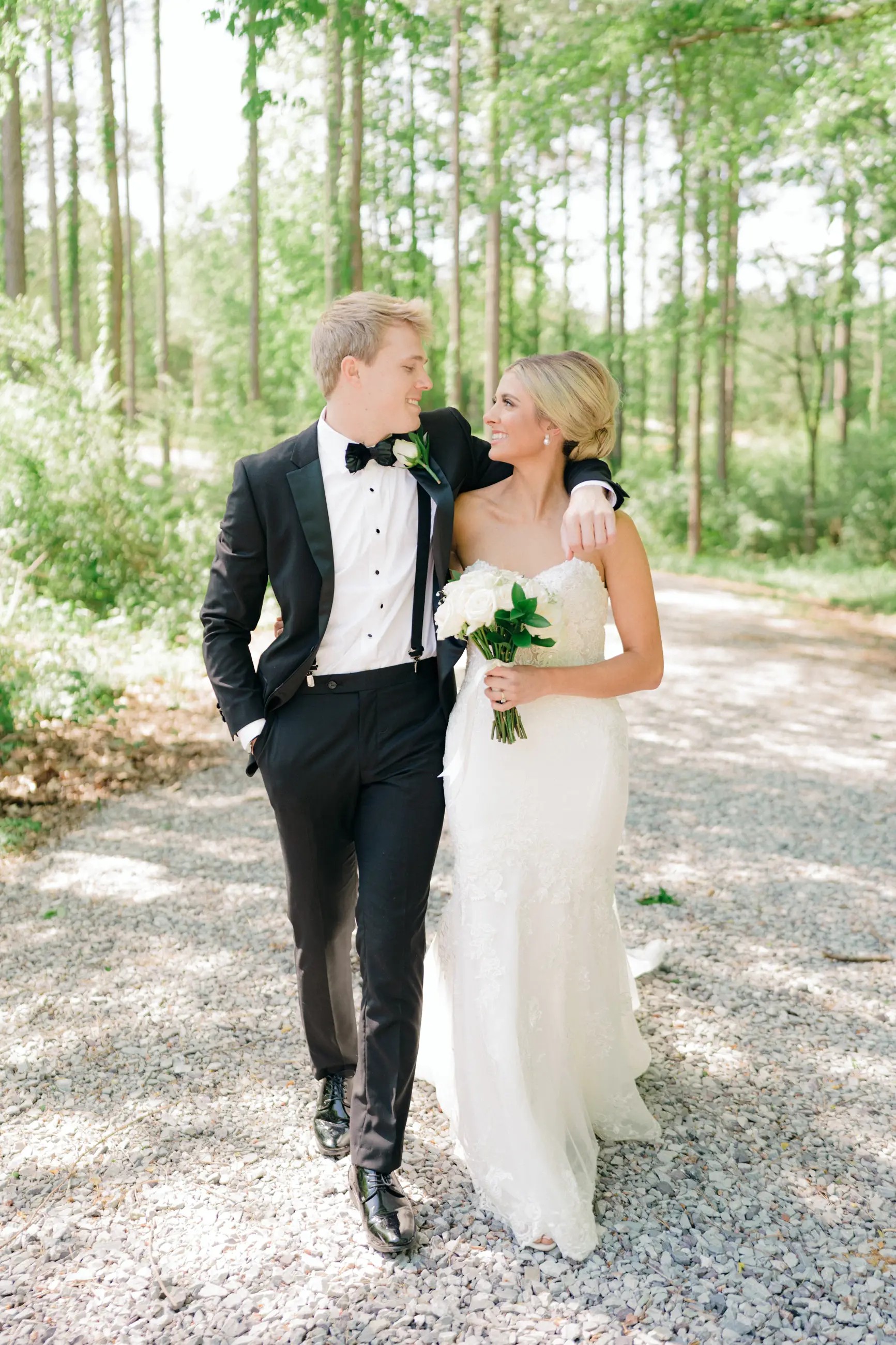 Bride and Groom on trail