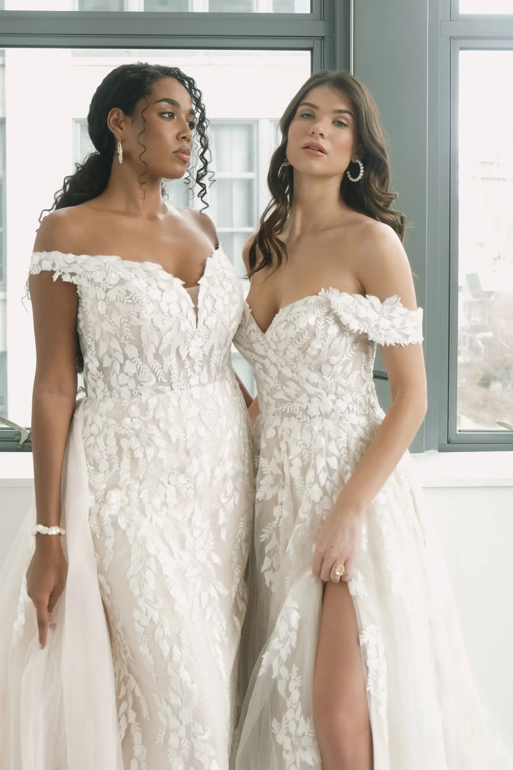 Gowns that are similar but different. Image