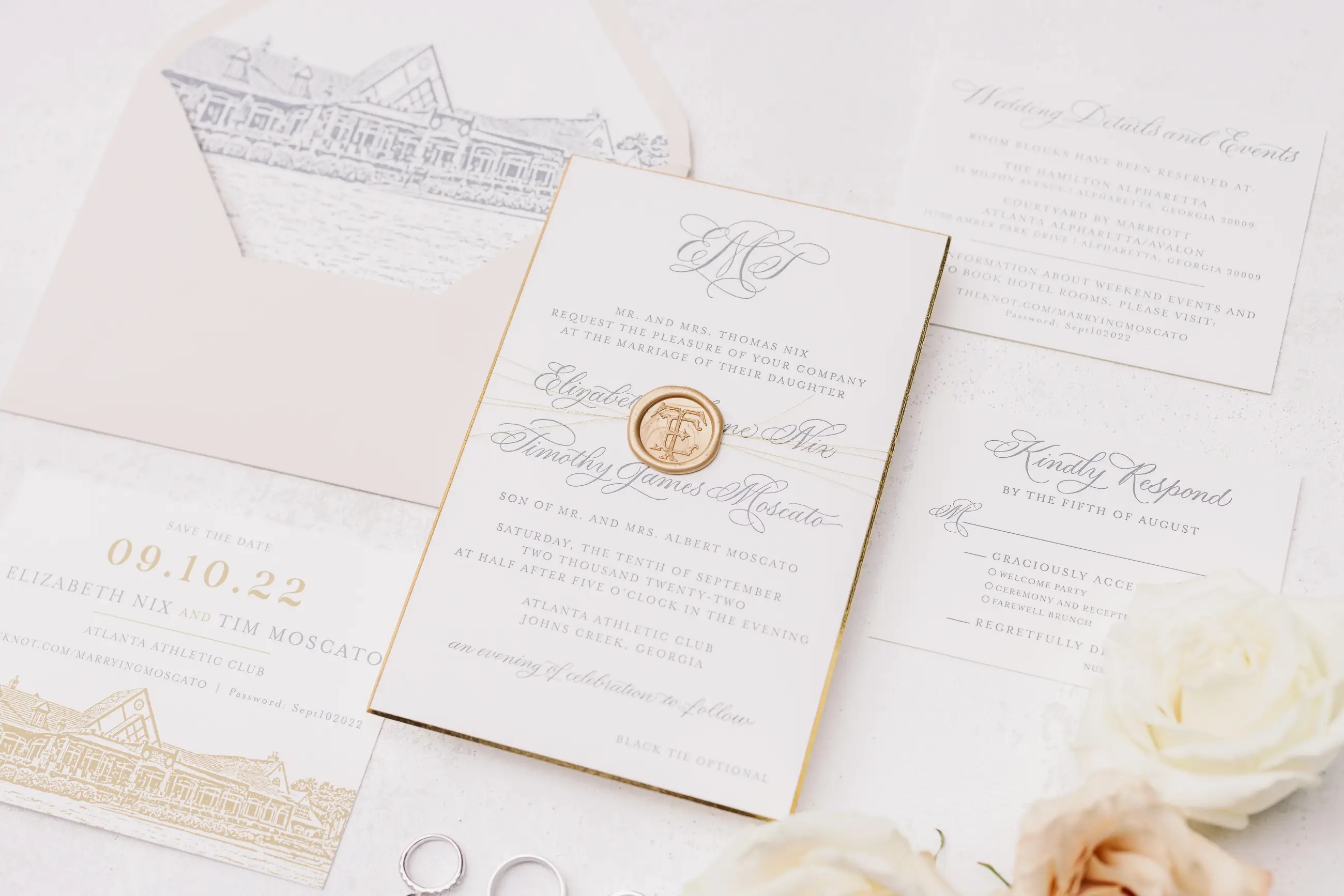wedding day stationery