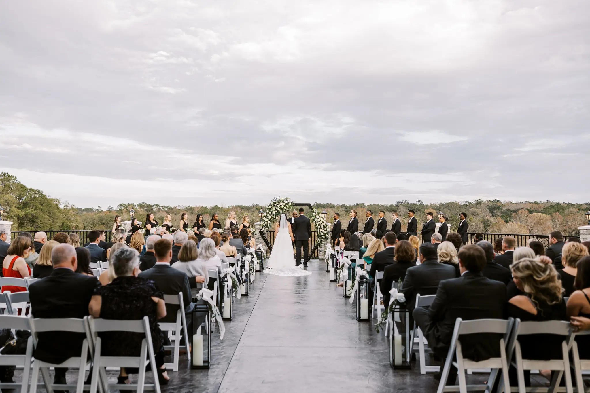 Aisle wedding shot