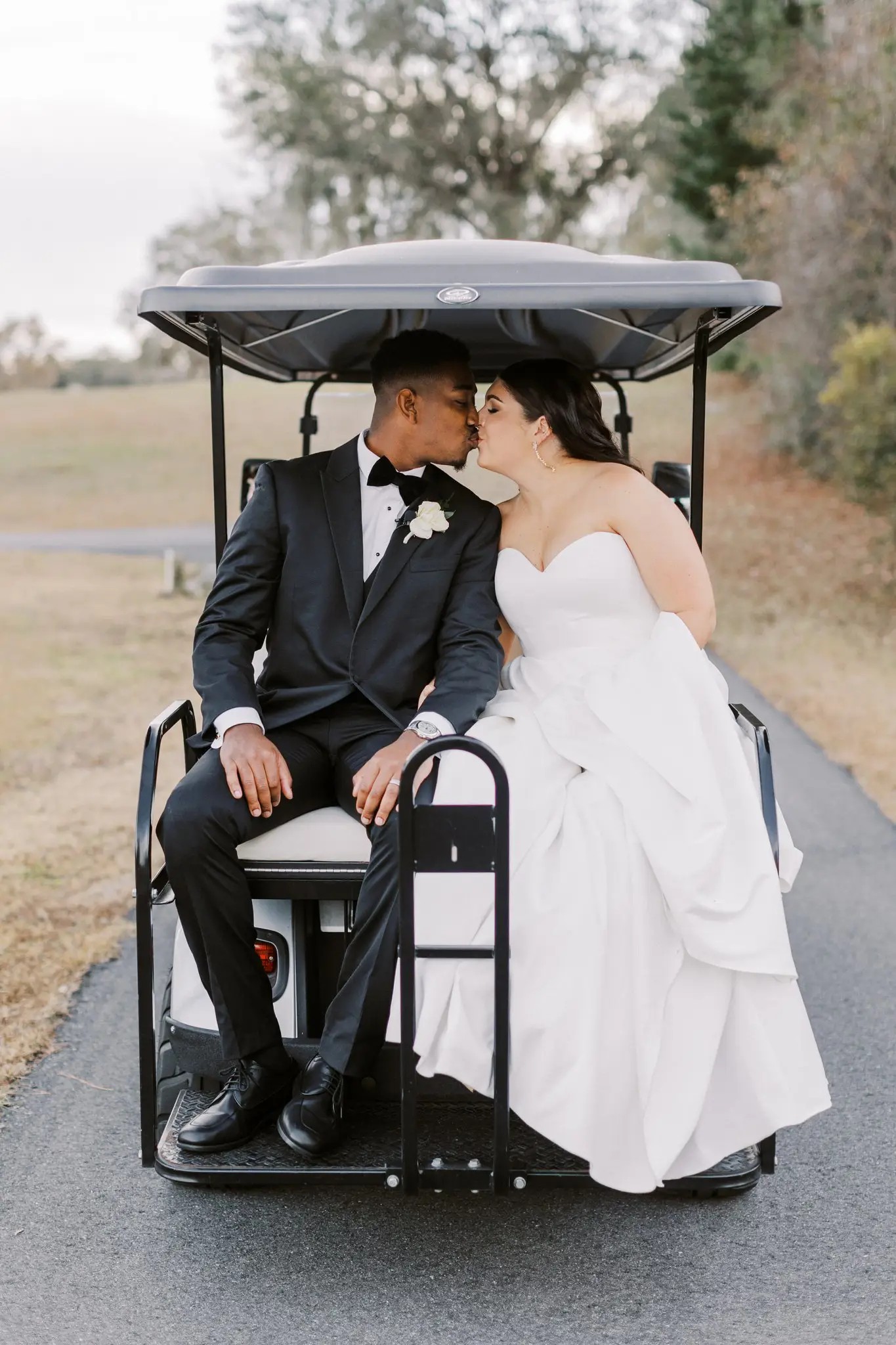 Reception transportation on golf cart