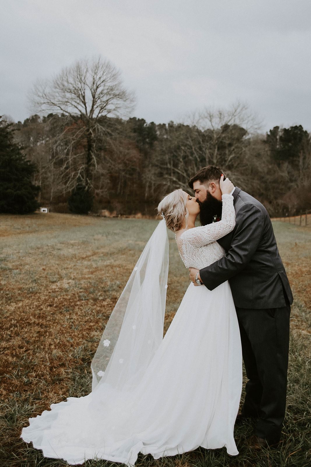 lillian west wedding dress, bridal gown, boho long sleeve