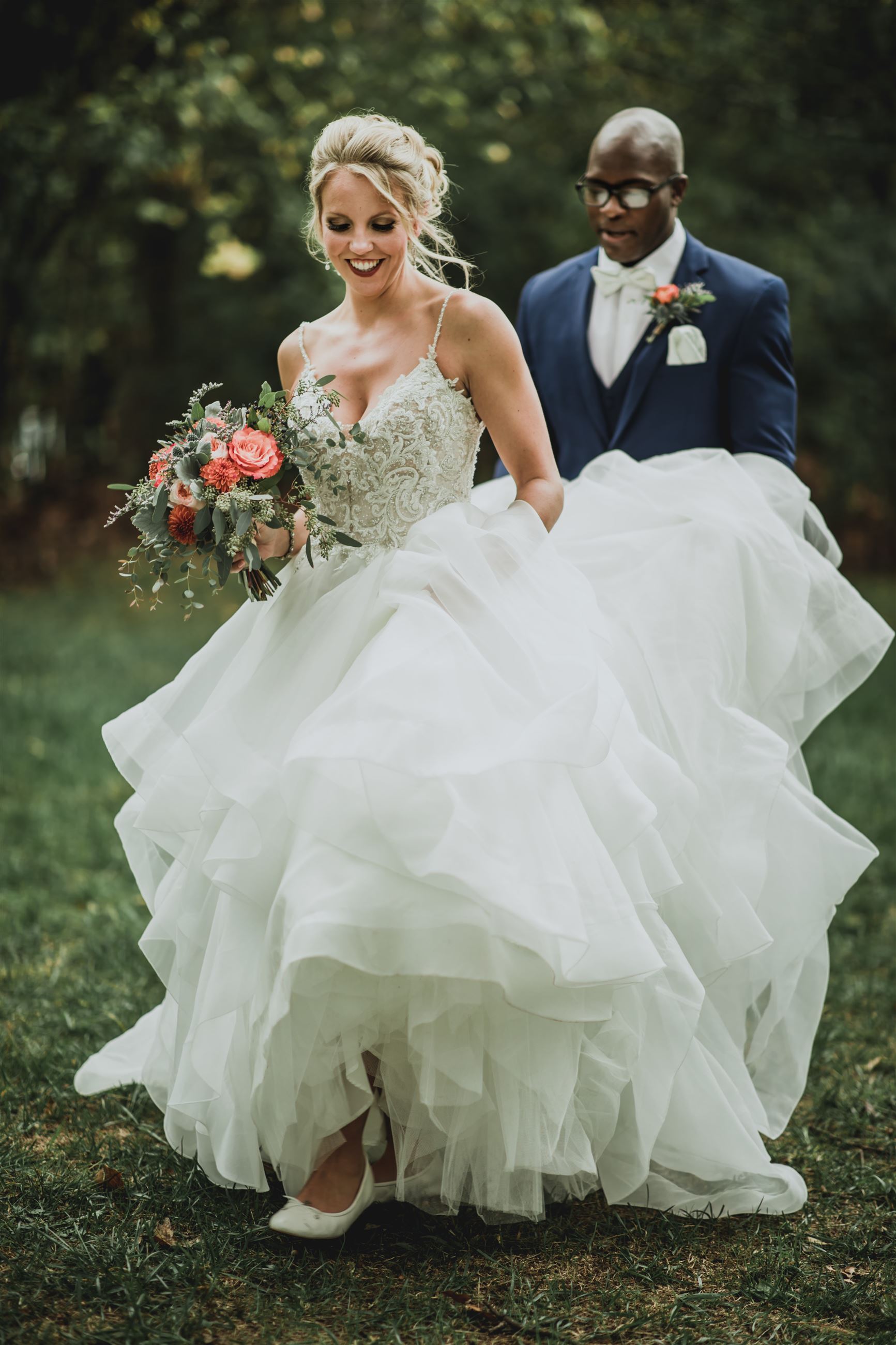 wedding dress, ball gown, martin thronburg
