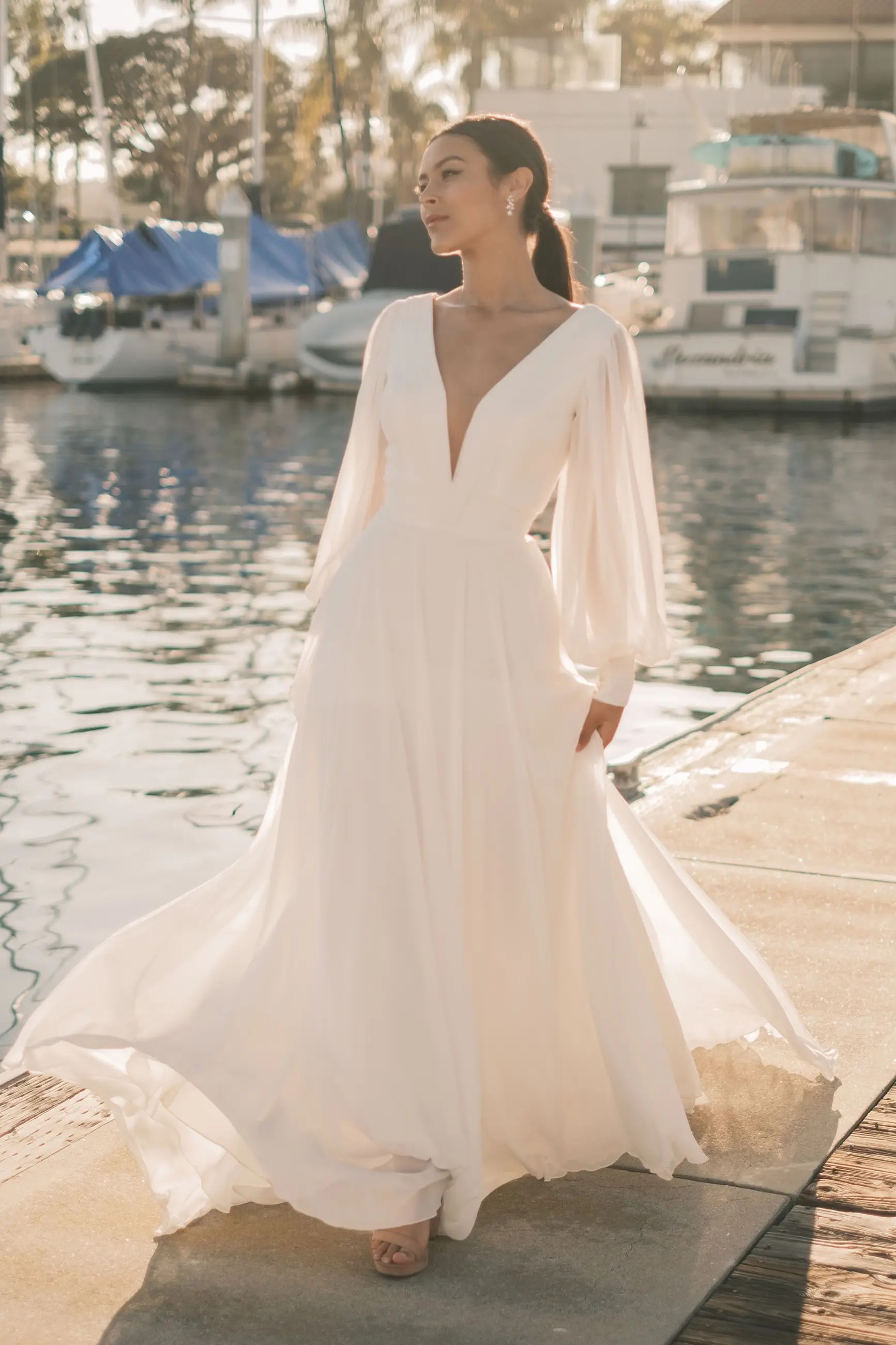 bishop sleeve wedding dress