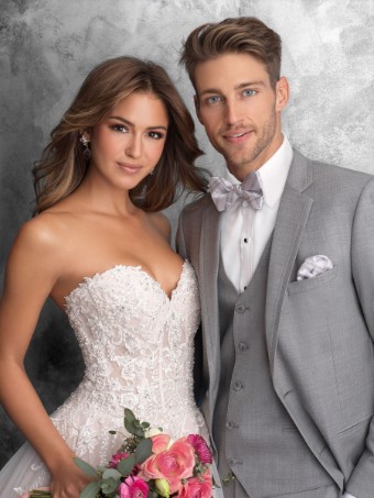 Style Allure Men Heather Gray Clayton Suit Jim's Formal Wear #5 thumbnail