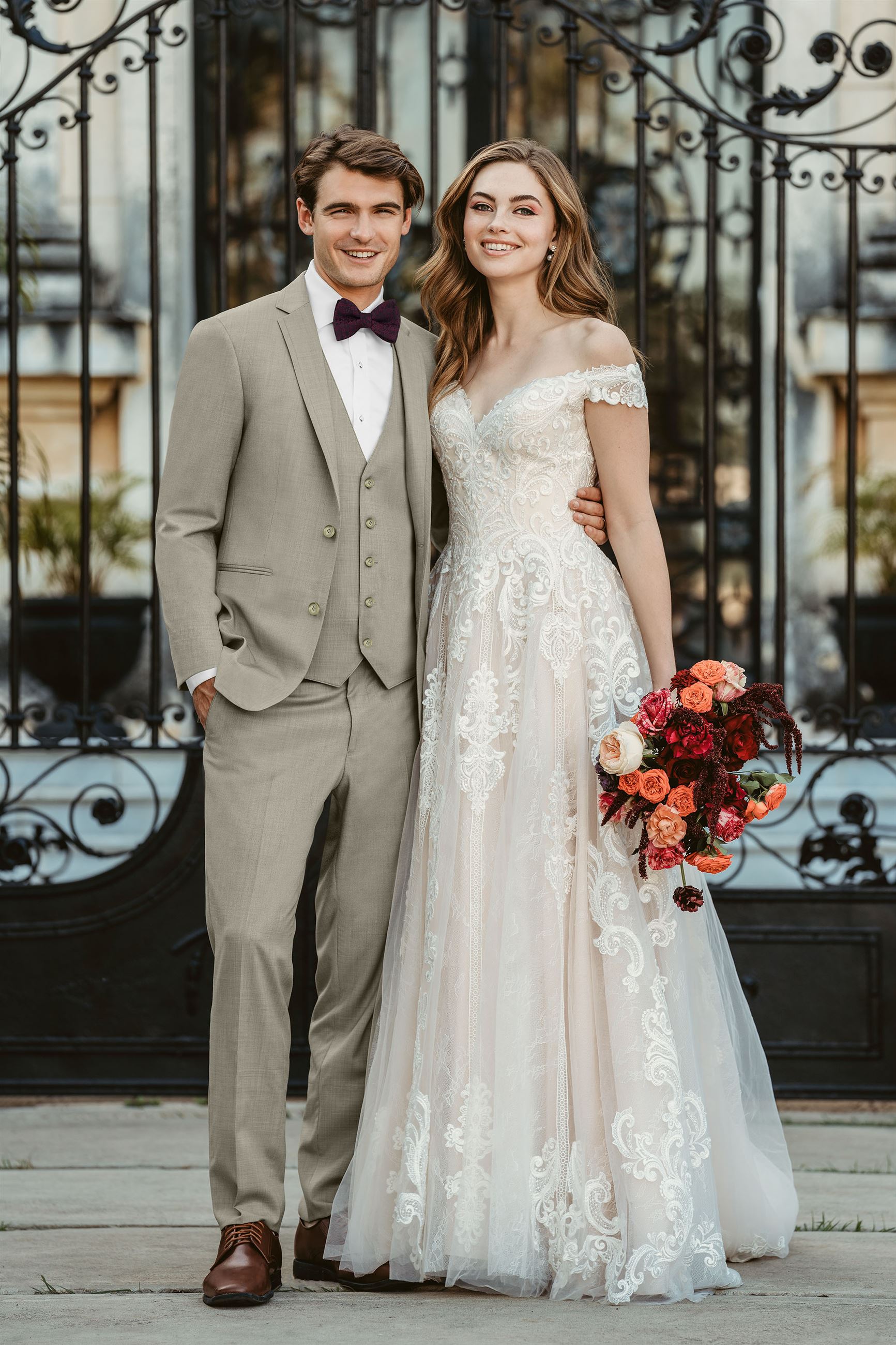 Style Allure Men Sand Brunswick Suit Jim's Formal Wear