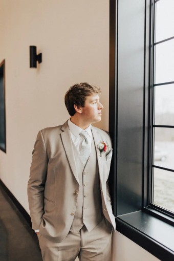 Style Allure Men Sand Brunswick Suit Jim's Formal Wear #1 thumbnail