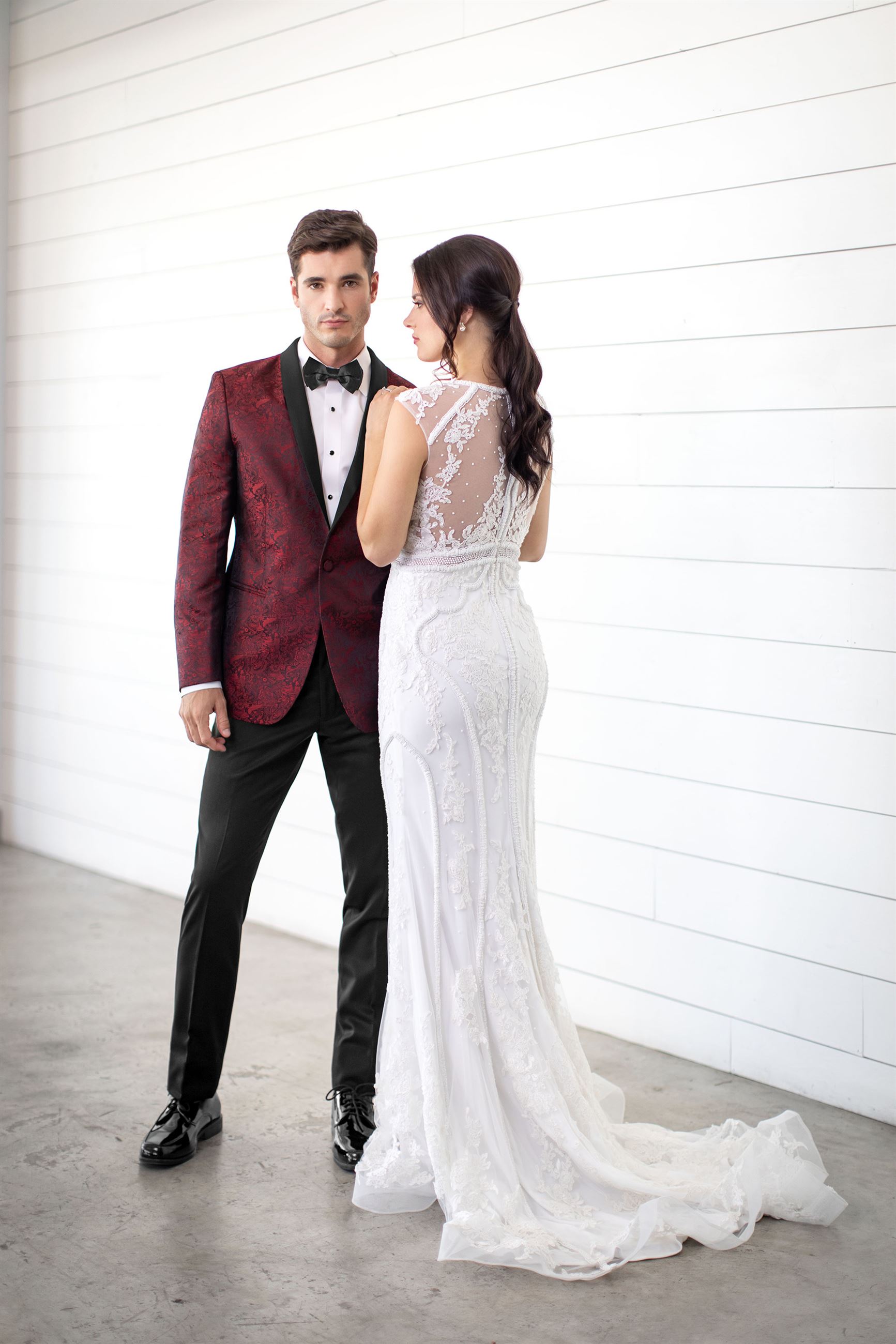Style MOD Apple Red Aries Paisley Tuxedo Jim's Formal Wear