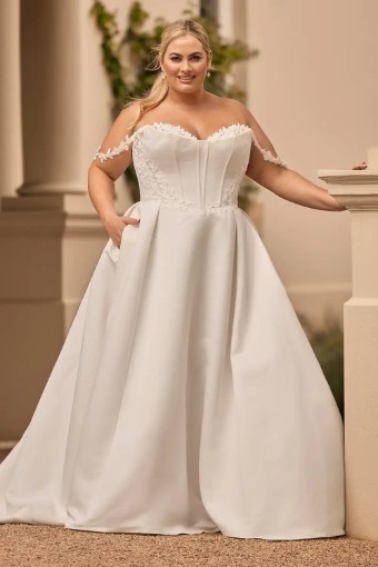 Style Anastasia (no Slit) Sophia Tolli #1 Ivory thumbnail