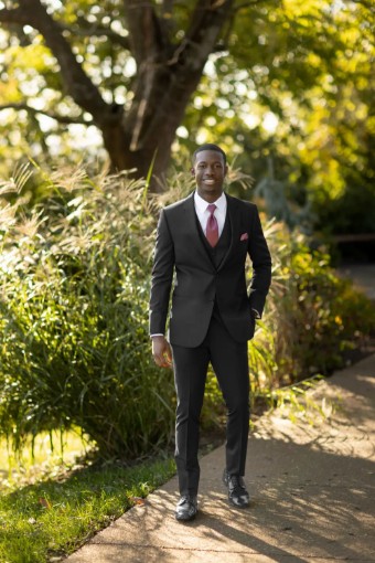 Style Black Performance Stretch Wedding Suit Jim's Formal Wear #4 thumbnail