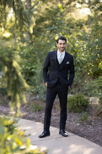 Style Black Performance Stretch Wedding Suit Jim's Formal Wear #2 thumbnail