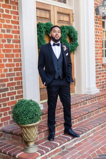 Style Black Performance Stretch Wedding Suit Jim's Formal Wear #6 thumbnail