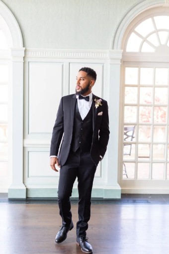 Style Black Performance Stretch Wedding Suit Jim's Formal Wear #5 thumbnail