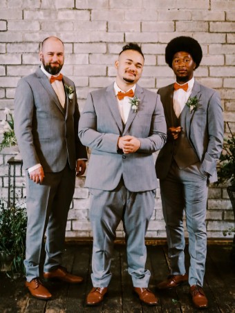Style Medium Grey Performance Stretch Wedding Suit Jim's Formal Wear #3 thumbnail