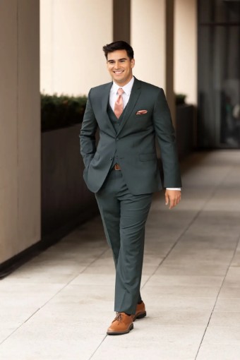 Style Hunter Green Luka Suit Jim's Formal Wear #4 thumbnail