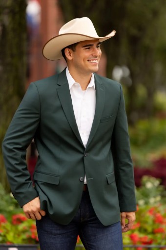 Style Hunter Green Luka Suit Jim's Formal Wear #2 thumbnail